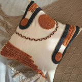 Tufted Throw Pillow – 45×45cm, Handwoven Texture & Geometric Pattern