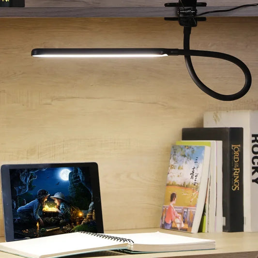 Adjustable LED Clip Light - Energy-Efficient Desk Lamp with Flexible Arm for Reading and Task Lighting