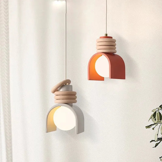 Wabi-Sabi Pendant Light – Japanese Minimalist Style, Resin & Adjustable Cord