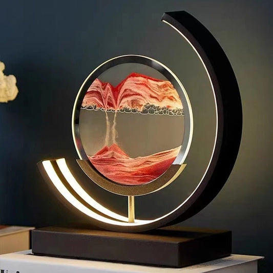 Quicksand LED Table Lamp – Kinetic Sand Art, Ambient & Modern Home Decor