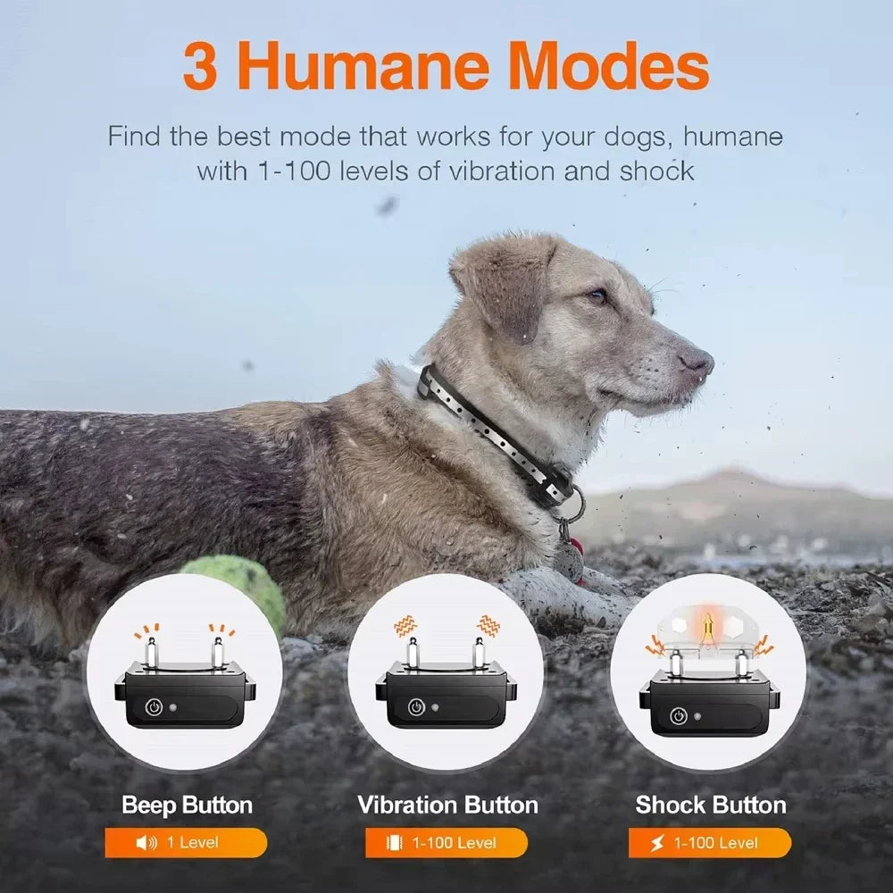 PetControl – Rechargeable Electric Dog Training Collar with Remote &amp; 1000m Range