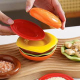 Burger-Shaped Serving Set – Stackable Plastic, 5-Piece & 7-Piece Options
