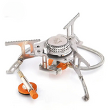 Folding Camping Gas Stove – Stainless Steel, Windproof & Backpacking Burner