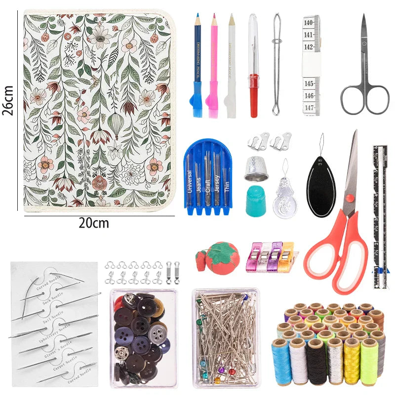 Complete Sewing Kit – Storage Box, Thread, Needles & Repair Tools