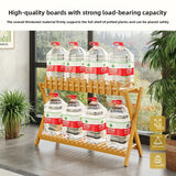 Optimized Product Title: "2-stöckiges Bambus-Pflanzenregal mit dekorativem Zaungitter – Stilvolles Pflanzenregal für Innen- und Außenbereich" 

This title includes relevant keywords while enhancing clarity and appeal for potential buyers.