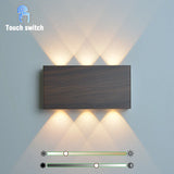 LumiBlock Rechargeable Wall Lamp | Minimalist Wood-Grain Design