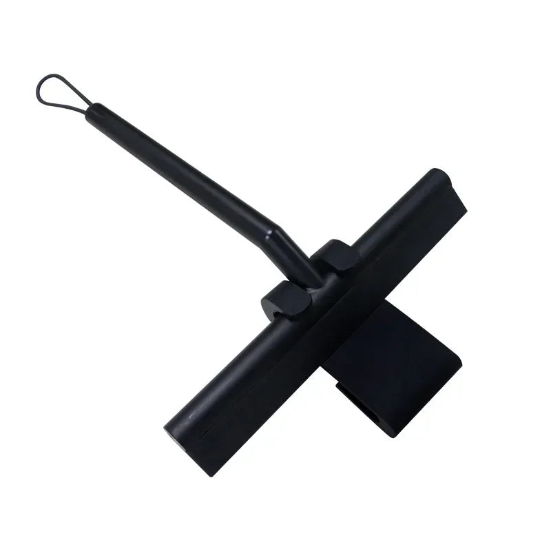 Shower Squeegee with Wall Holder – Silicone Blade, Matte Black & No-Drill Mount