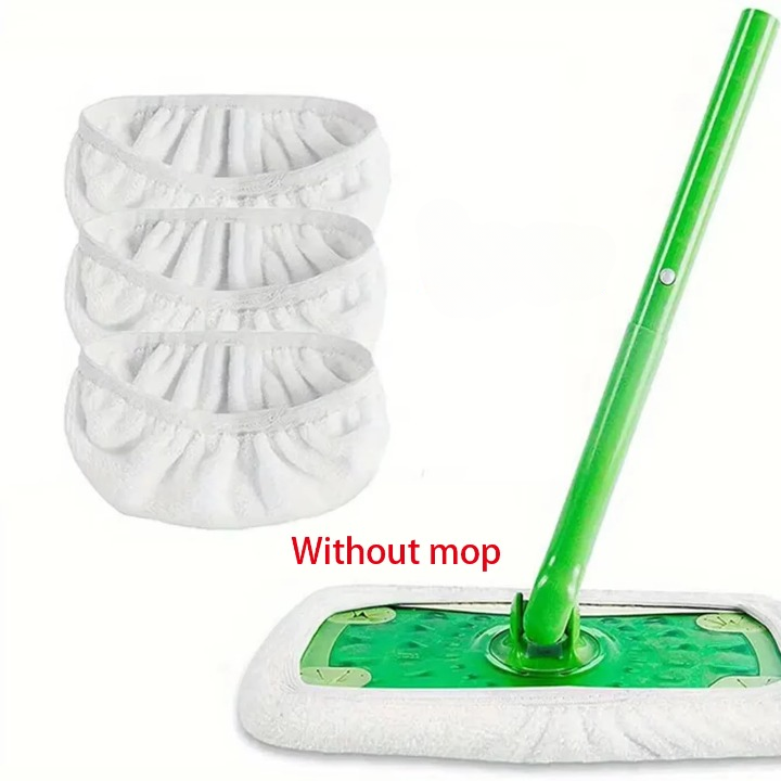 Reusable Microfiber Mop Pads 6-Pack – Machine Washable & Standard Flat Mop Fit