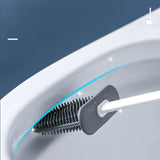 Silicone Toilet Brush – Wall-Mounted Holder, Detail Brush & Quick-Dry
