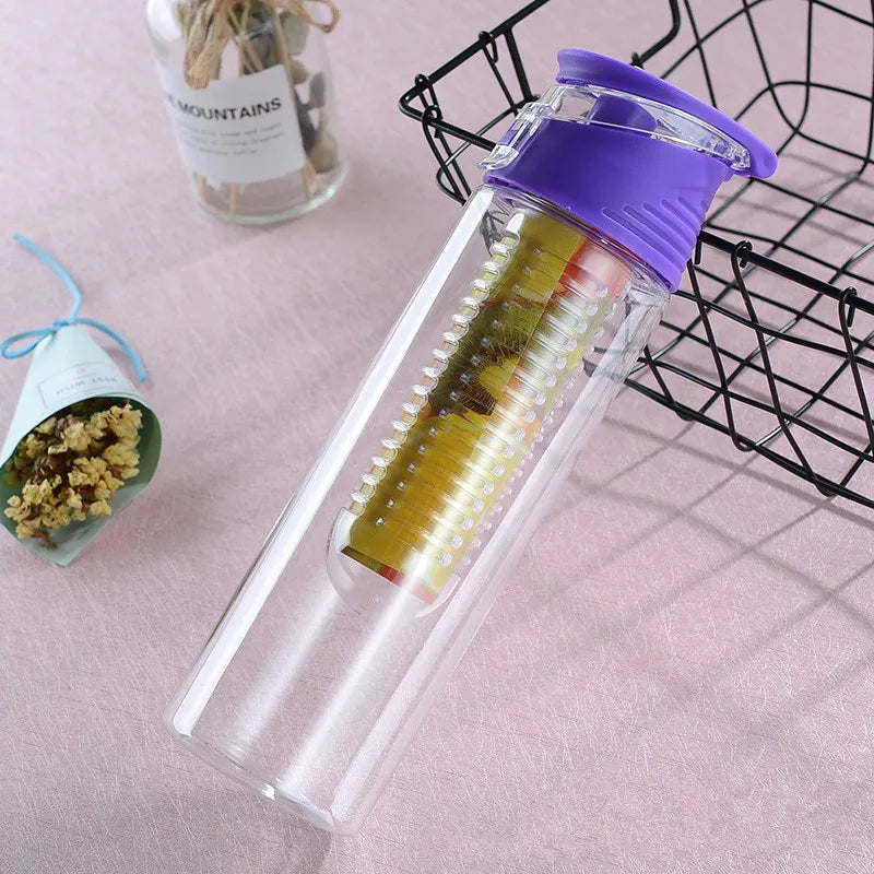 Fruit Infuser Water Bottle – 700ml, BPA-Free & Flip Lid