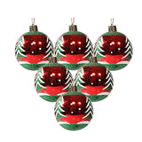 Elegant Snowflake Christmas Bauble Set – Red, White and Gold Ornaments
