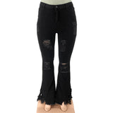 Plus-Size Stretch Flared Jeans for Women - Comfortable & Stylish Denim Trousers
