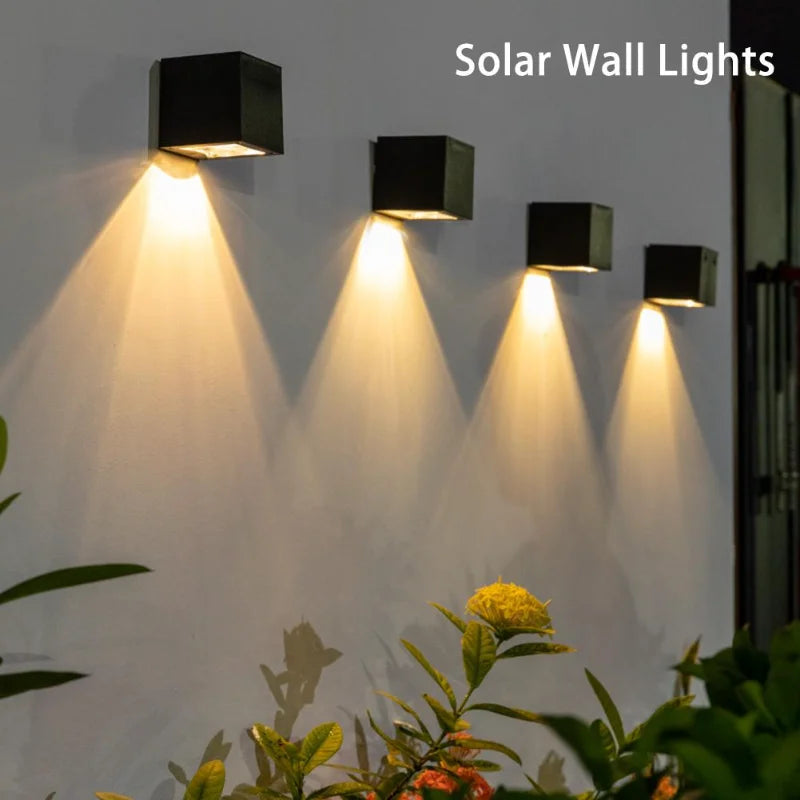 Solar LED Wall Light – RGB Color Change, Cordless & Outdoor Waterproof