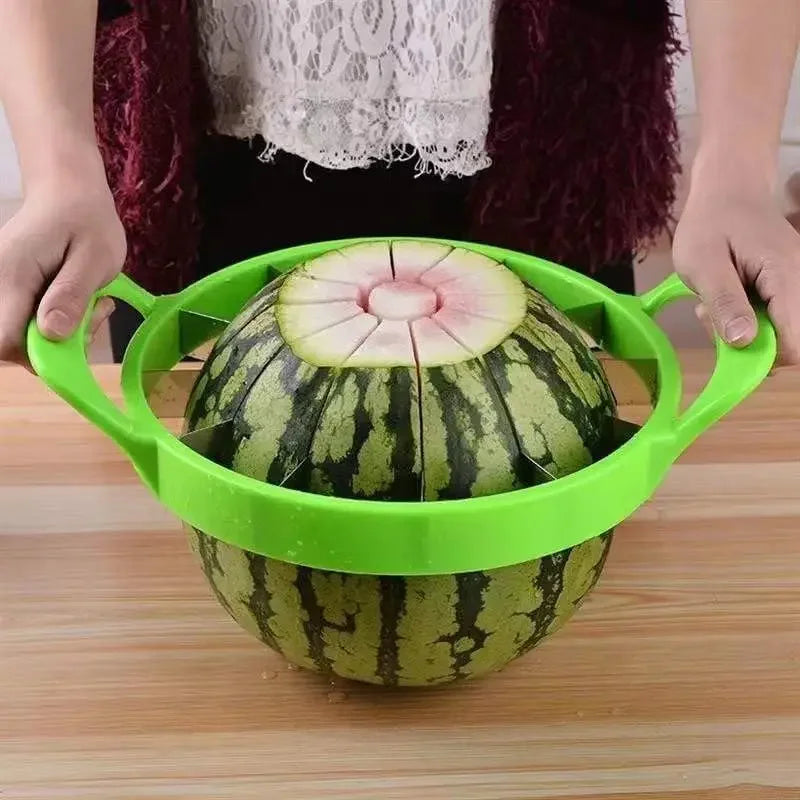 Stainless Steel Fruit Cutter – 8 or 12 Slices, 60° Cutting Angle & Watermelon Slicer