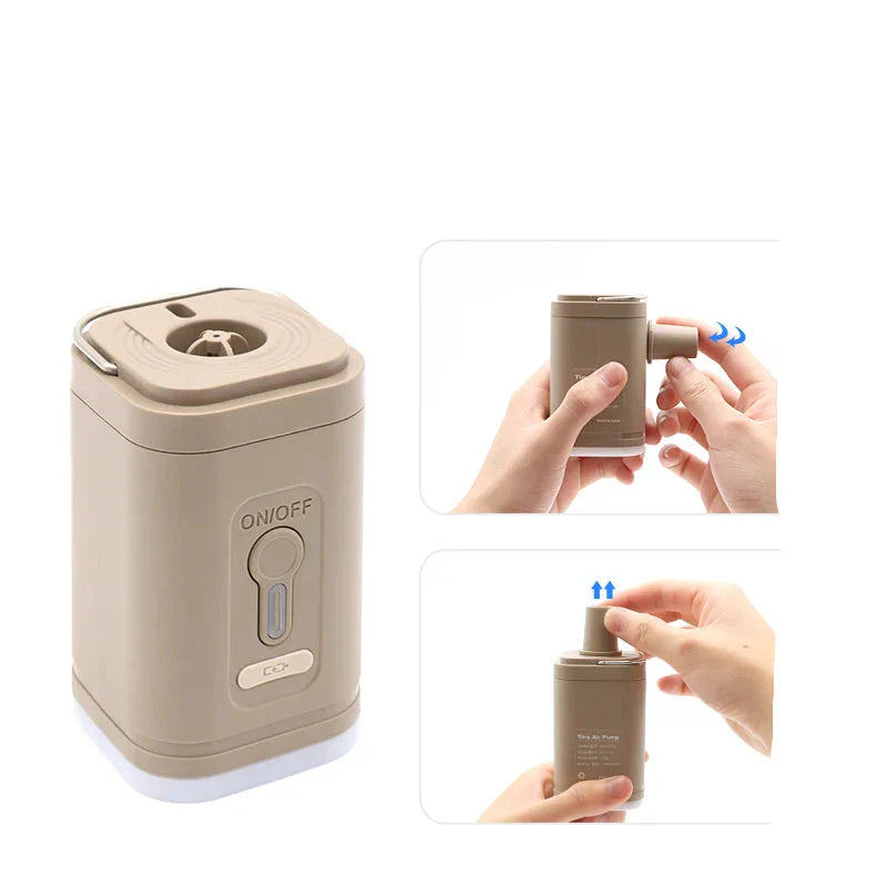 Electric Air Pump – USB Rechargeable, 2-in-1 Inflate & Deflate, Multiple Nozzles