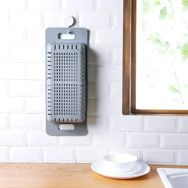 Expandable Dish Drying Rack – Auto-Drain, Adjustable & Over-Sink Design