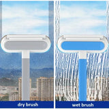 Window Cleaning Brush – Dual-Sided Dry & PVA Wet Pad, 45cm Handle