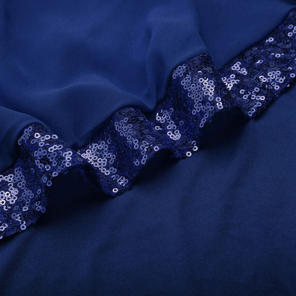 Elegant Plus-Size Sequined Fall Dress - Perfect for Special Occasions