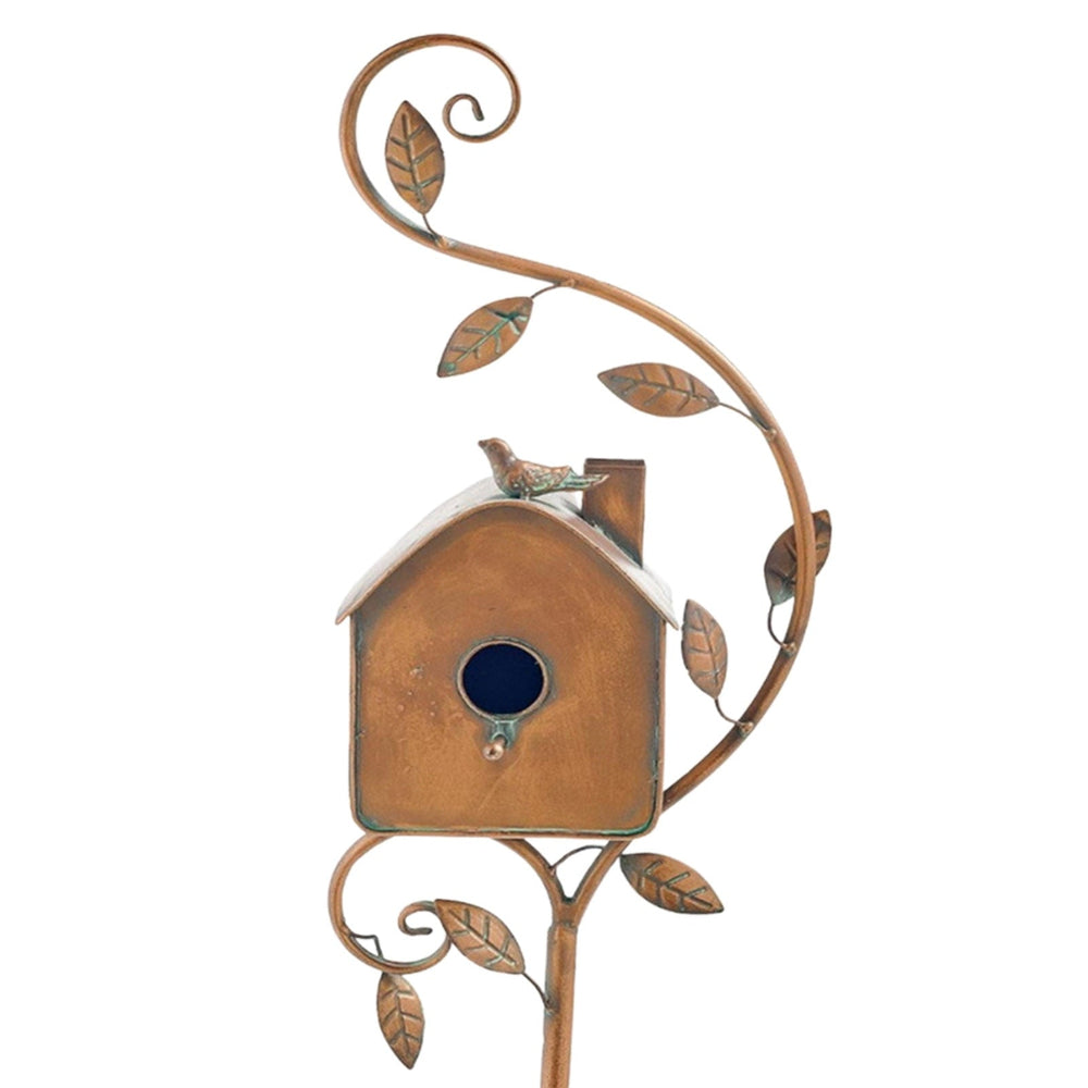 BowLift | Metal Art Birdhouse on Garden Stake - FeatherNest
