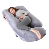 Pregnancy Pillow – G-Shape Full Body Support, Removable Velour Cover & Zipper