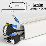 Self-Adhesive Cable Management Channel – PVC, Under-Desk & Open Design