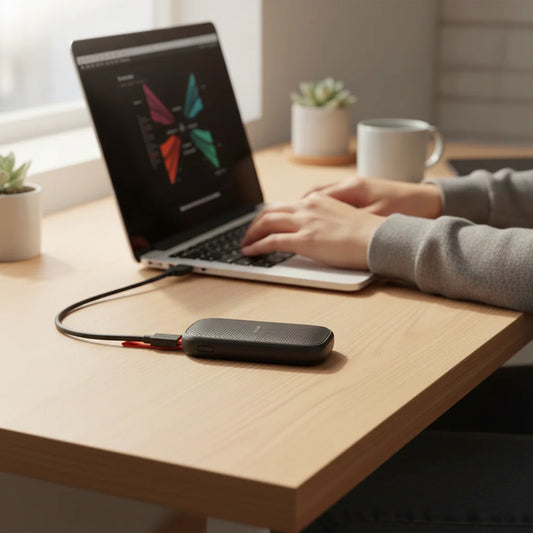 External Hard Drive Portable SSD – Built-In Power Bank, Fast Charging & Rechargeable Battery