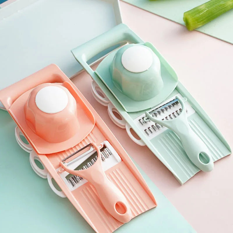 Multifunctional Vegetable Slicer – Stainless Steel Blades, Julienne & Ergonomic Grip