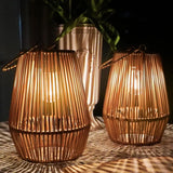 Handwoven Solar Garden Light – Warm White LED, Waterproof Pathway Lantern