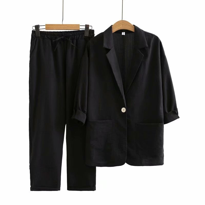 Liv Linen Combo Set - Black