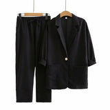 Liv Linen Combo Set - Black