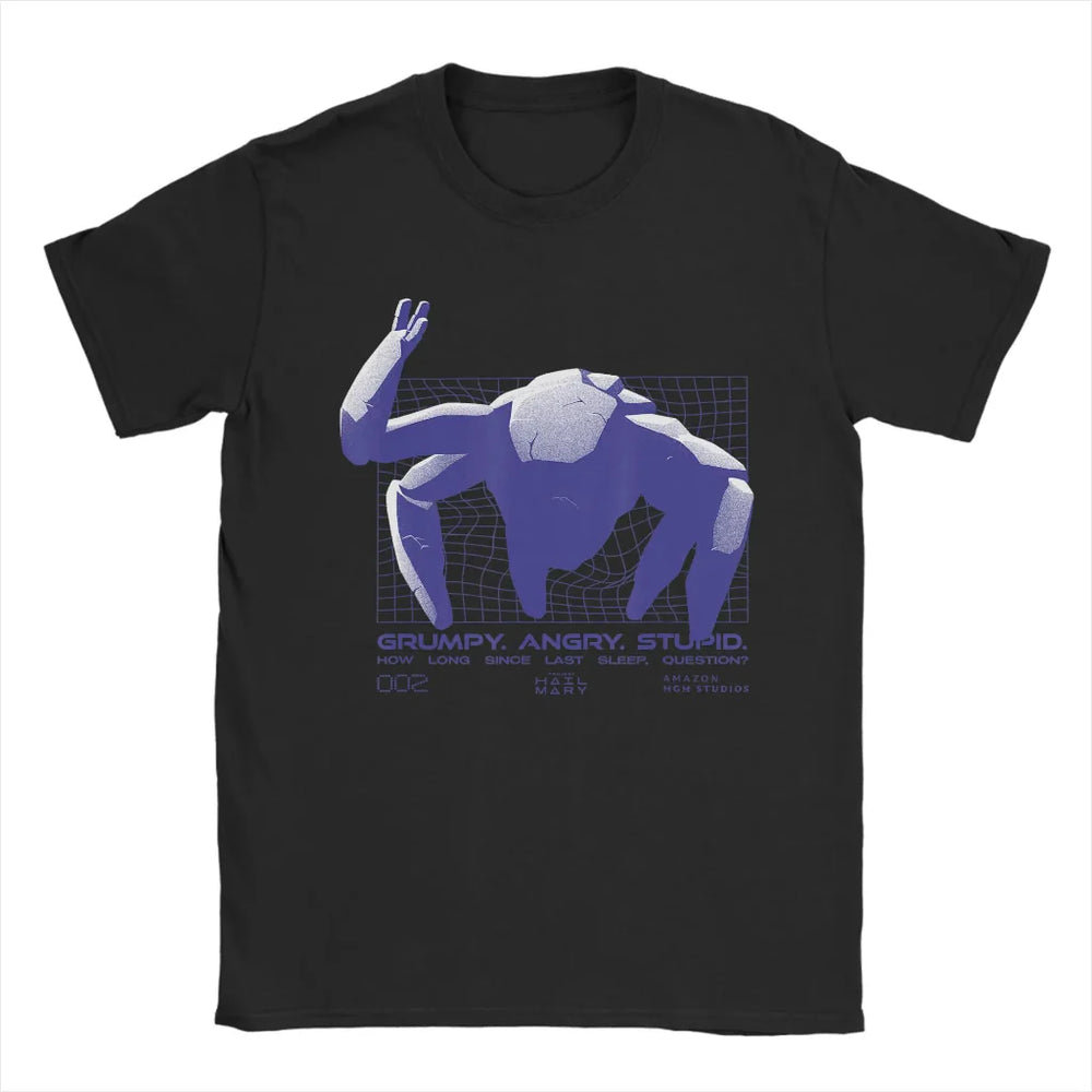 T Shirt Graphic Funny Space Design Project Rocky Casual Tee