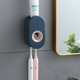 Automatic Toothpaste Dispenser – Wall-Mounted, No-Drill Adhesive & Toothbrush Holders