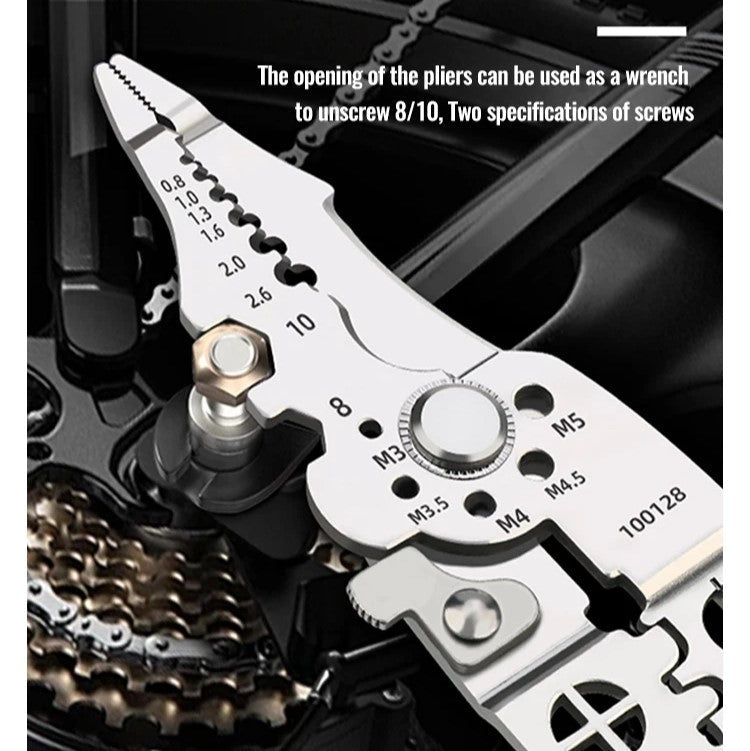 Multifunctional Wire Stripper Pliers – 7-in-1, 0.8-2.6mm Strip & Crimp, High-Carbon Steel
