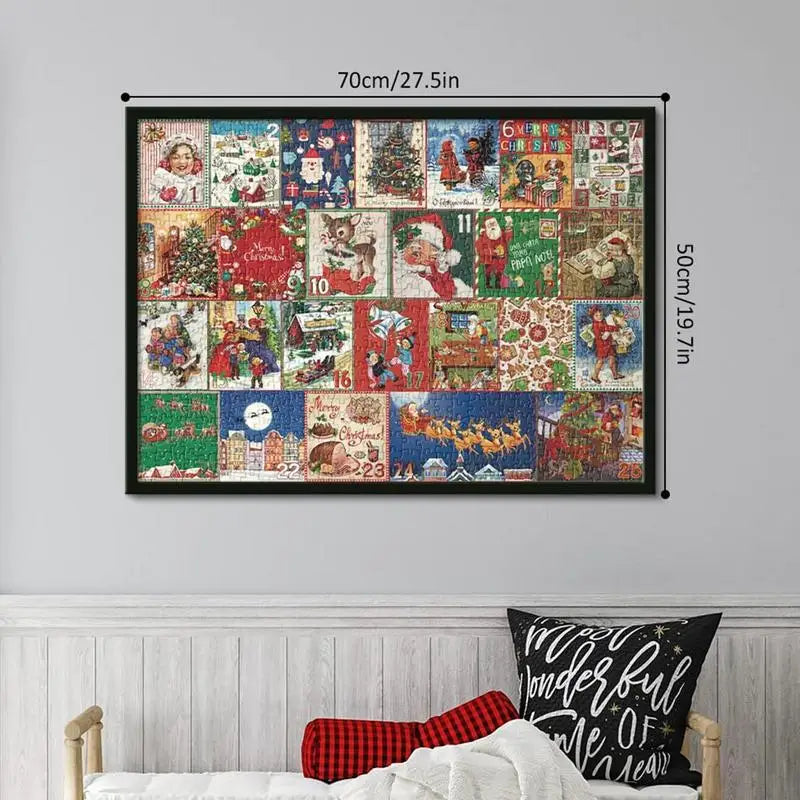 Enhanced Product Title: "Festive Puzzle Advent Calendar - 24 Unique Holiday Puzzles for Family Fun" 

This title includes keywords that can improve search visibility while clearly describing the product.