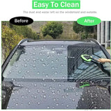 Windshield Cleaning Brush – Extendable Handle, 180° Swivel & 3 Microfiber Pads