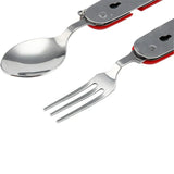 Optimized Product Title: **Multifunktionales Klappbares Campingbesteck – Gabel, Löffel, Messer & Flaschenöffner in Einem – Ideal für Outdoor-Aktivitäten und Reisen**
