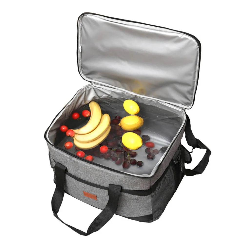 Foldable Insulated Cooler Bag – 35L, Shoulder Strap & Mesh Pocket