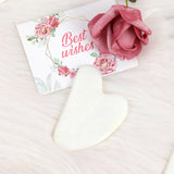 White Jade Gua Sha Tool – Heart-Shaped, Facial Massage & Cooling