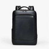 Men's Leather Laptop Backpack – USB Charging Port, 15.6-Inch Sleeve & PU Leather