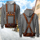 3D Bavarian Hoodie with Beer Mug Print – ProstZeit Oktoberfest 2025
