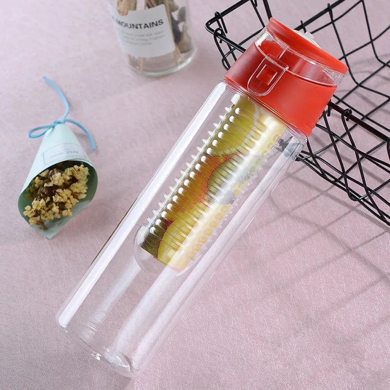 Fruit Infuser Water Bottle – 700ml, BPA-Free & Flip Lid
