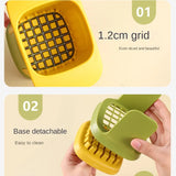 Vegetable Chopper & Fry Cutter – Push Press, Stainless Steel Blades & BPA-Free