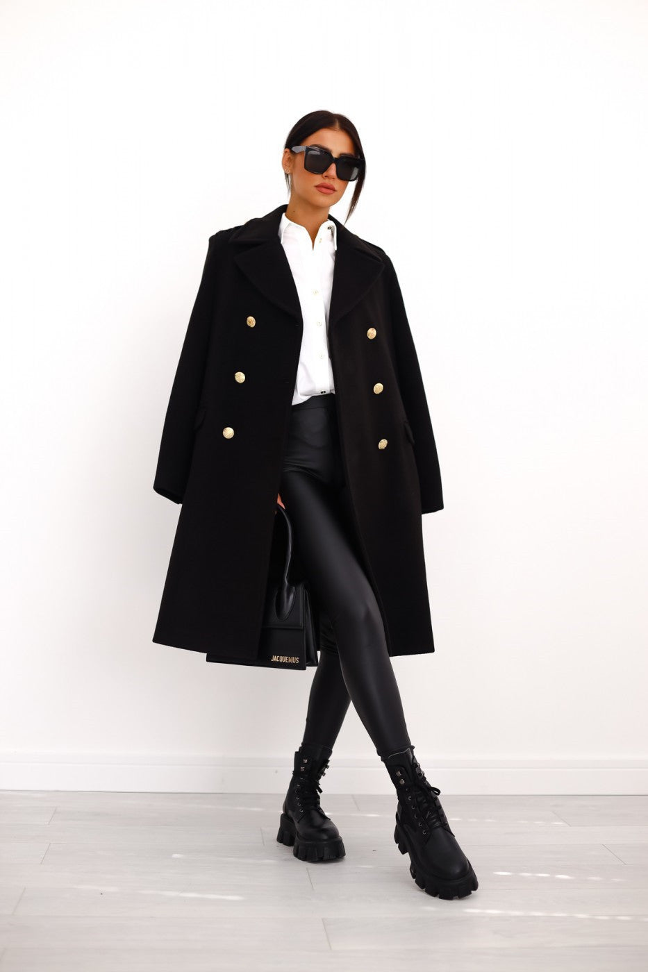 Double-breasted women's wool coat – Celina