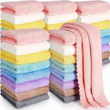 20-Piece Washcloth Set – Soft Polyester, Quick-Dry & 24x24cm Face Cloths