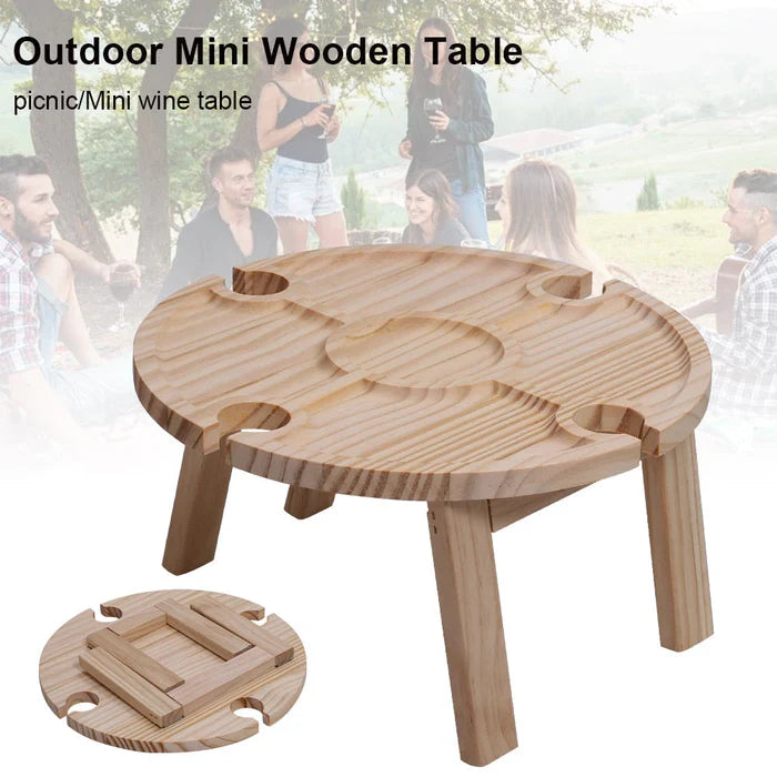 Optimized Product Title: "Klappbarer Holz-Picknicktisch mit Weinglashaltern & Flaschenhalter – Ideal für Garten, Camping und Ausflüge" 

This title includes relevant keywords and phrases that potential customers might search for, enhancing visibility on G