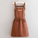 FloraBelle | Princess Style Waterproof Apron | Floral Work Uniform