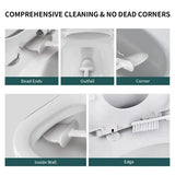 BowLift | Toilet Brush HygieBrush DuoClean | 2-in-1 Silicone Toilet Brush Set with Wall Mount | Antibacterial & Space-Saving