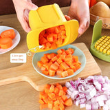 Vegetable Chopper & Fry Cutter – Push Press, Stainless Steel Blades & BPA-Free