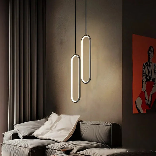 Pendant Light – LED Illumination, Gold or Black Finish & Adjustable Height