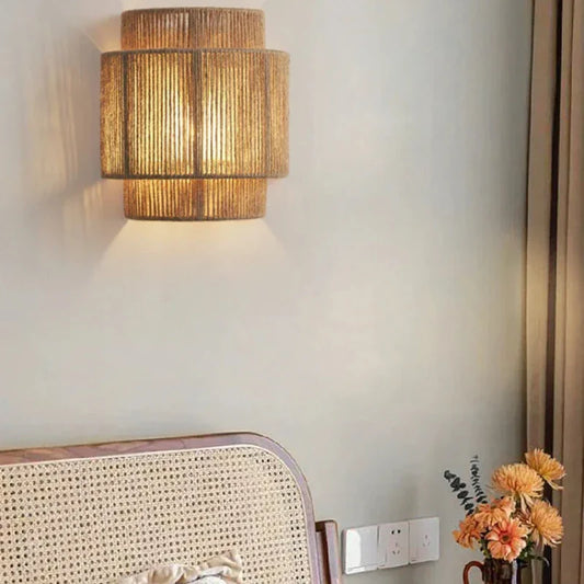 Wall Lamp – Handwoven Rattan, Natural Material & Boho Design